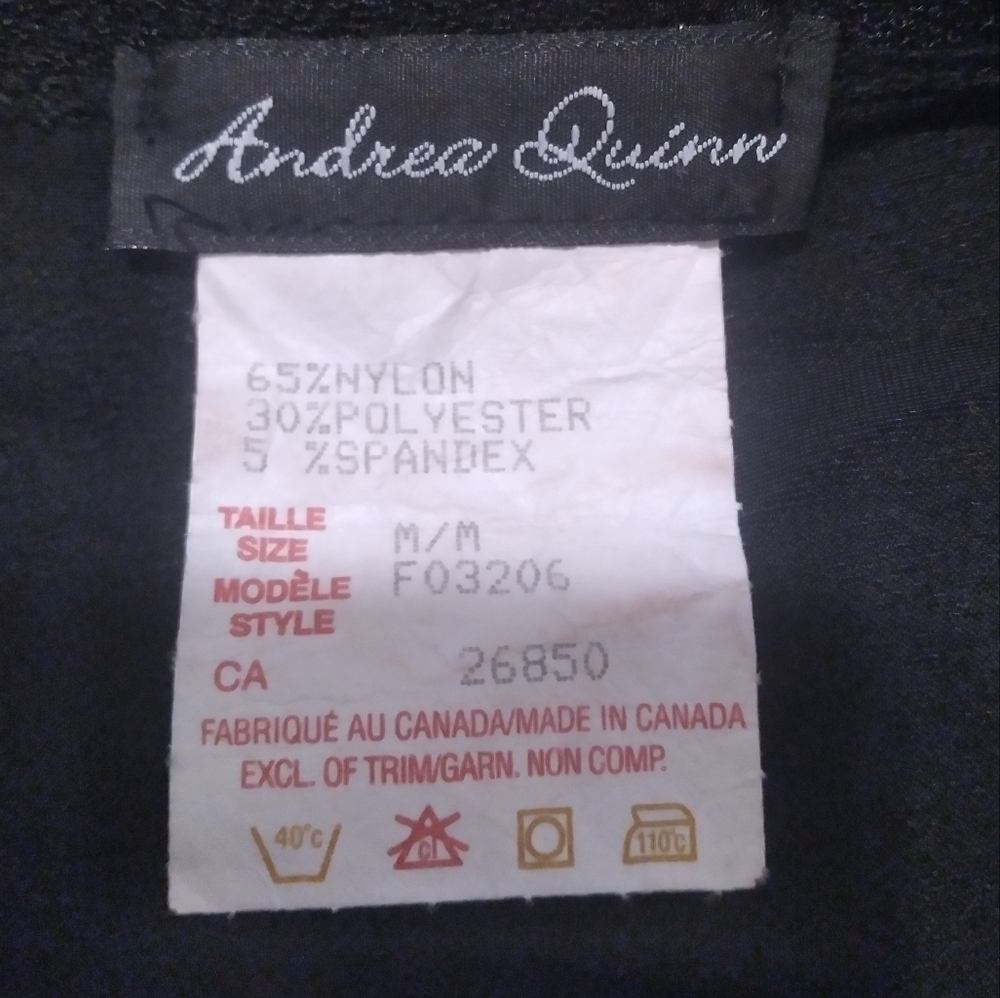 Y2K Andrea Quinn  Black Abstract Design Hi-low Ruffled Hem  Dress - Picture 6 of 7